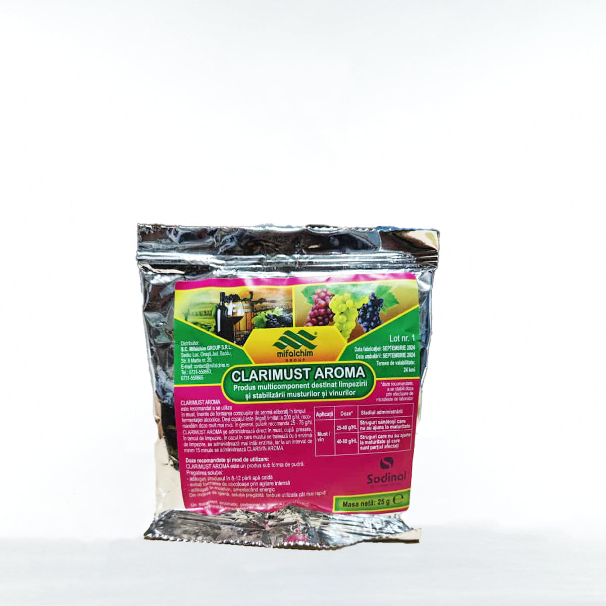 CLARIMUST AROMA - Produs multicomponent destinat limpezirii şi stabilizării musturilor şi vinurilor.
