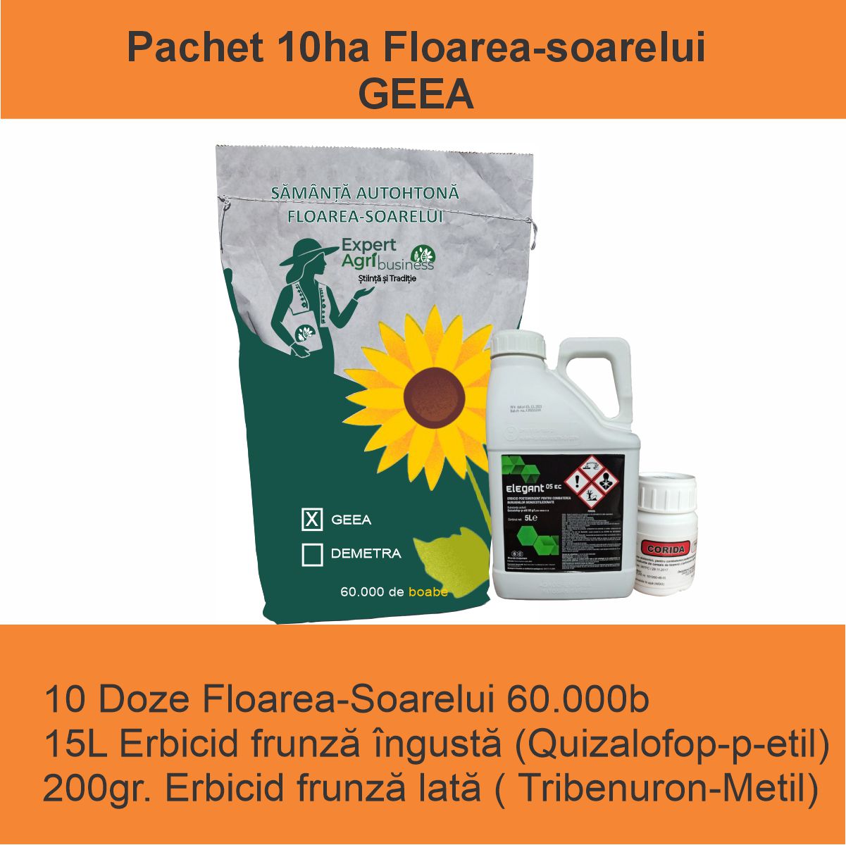 Pachet Floarea-Soarelui 10HA - GEEA