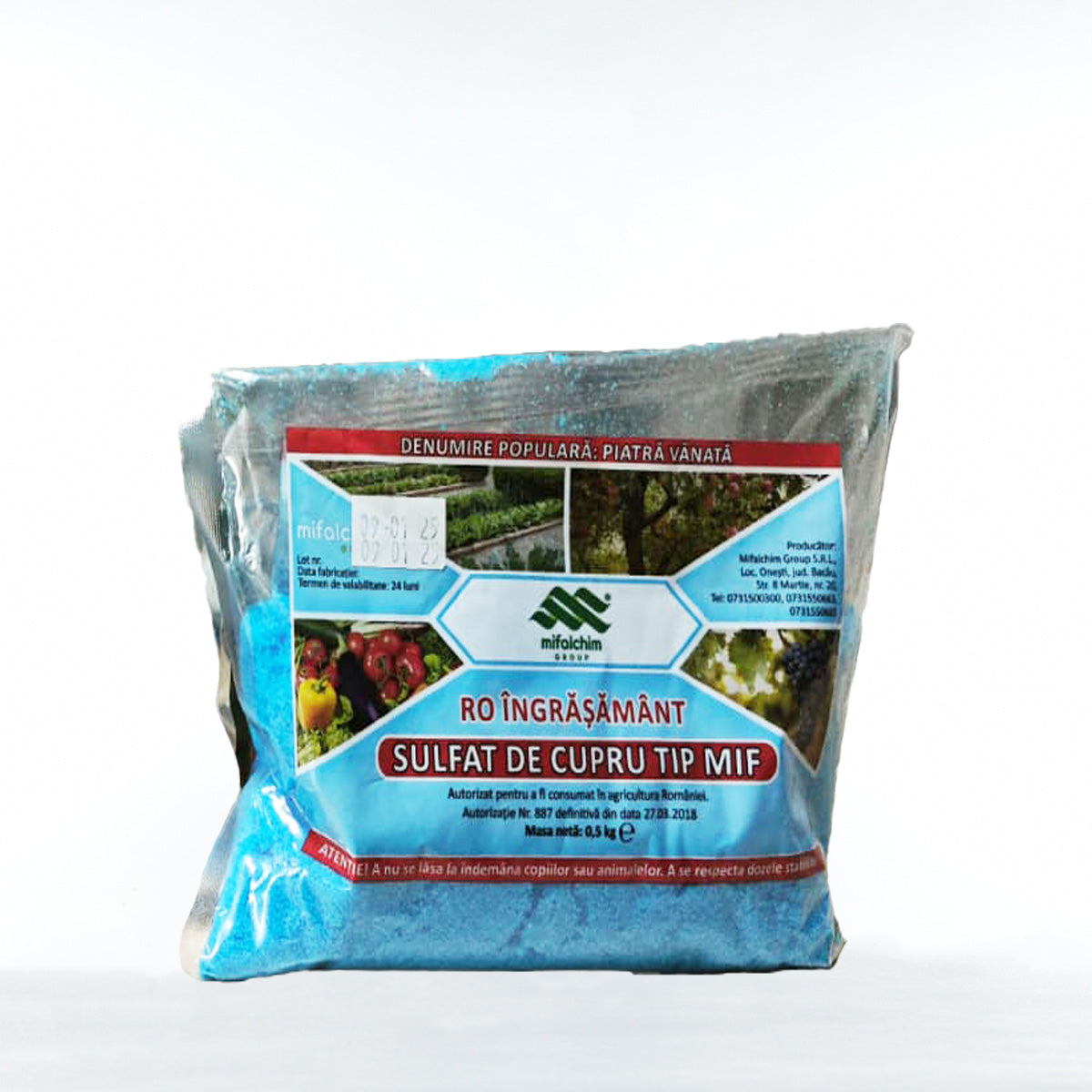 Sulfat de Cupru TIP MIF 500gr