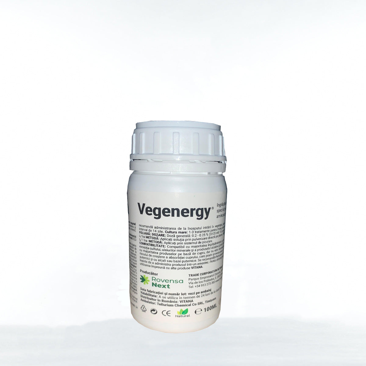 Ingrasamant foliar VEGENERGY 100ml, Organic, , Azot si Aminoacizi vegetali liberi