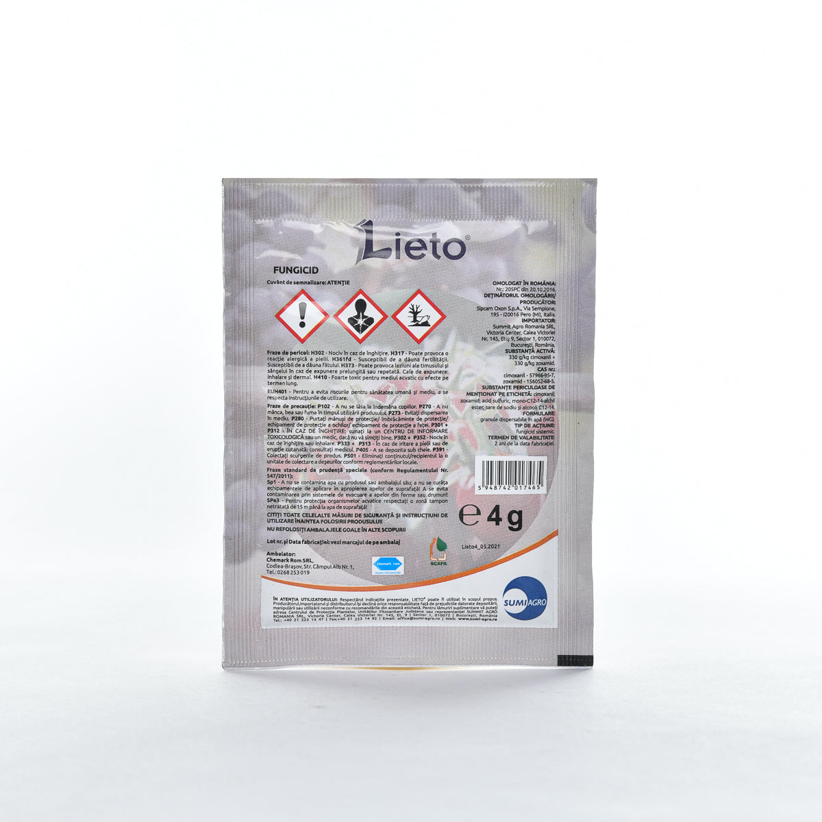 Fungicid Lieto, 4g - Cartofi, Tomate, Vita de vie