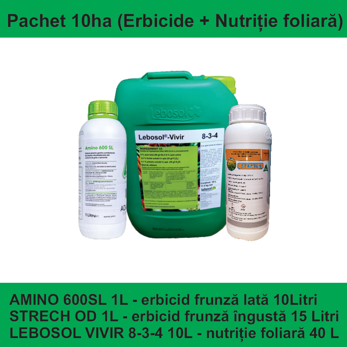 PACHET TRATAMENT PORUMB 10HA ( ERBICIDE + NUTRITIE FOLIARA)