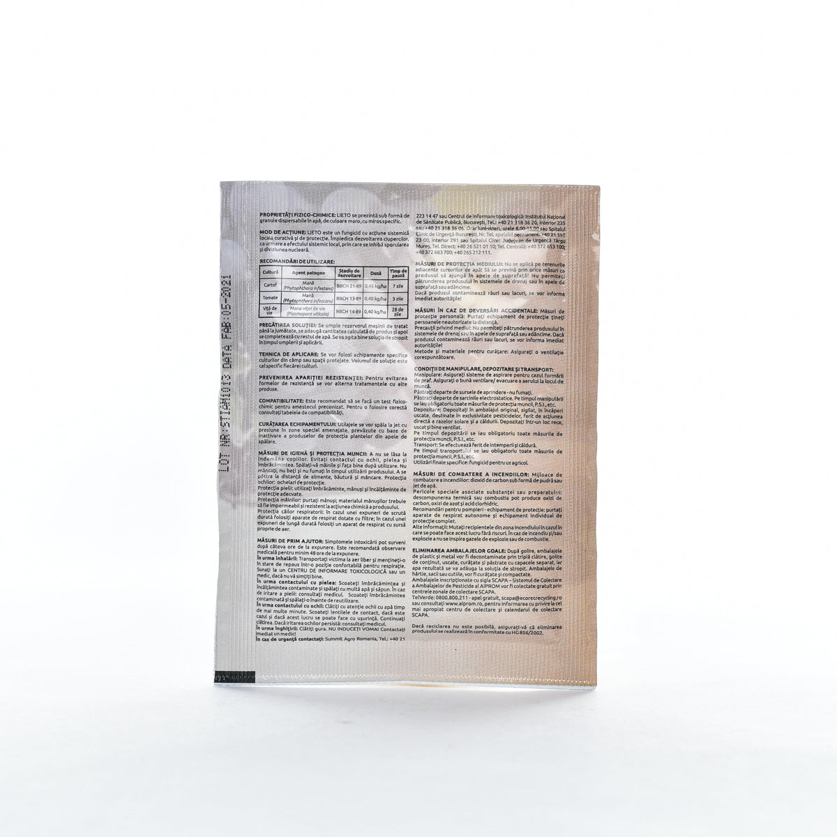 Fungicid Lieto, 4g - Cartofi, Tomate, Vita de vie